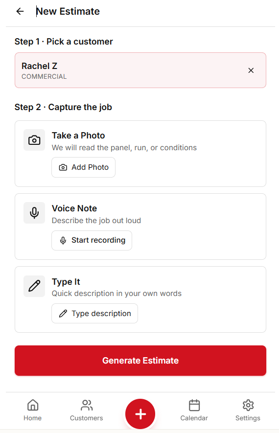 Build the estimate